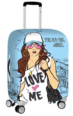 Чехол на чемодан Travel Girl фото