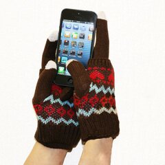 Перчатки для iPhone и других сенсорных устройств, коричневые фото
