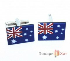 Запонки-флаги Австралия фото