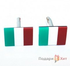 Запонки-флаги Италия фото