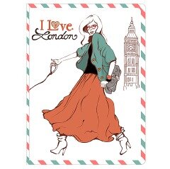 Обложка для паспорта "I love London" фото
