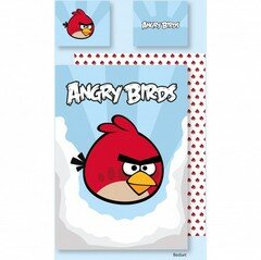 Angry Birds Комплект постельного белья c красной птичкой в облаках, хлопок фото