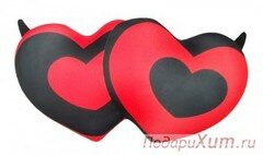 Подушка декоративная антистресс Сердце черное фото