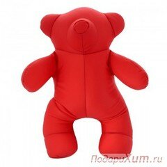 Подушка-антистресс Медведь красный фото