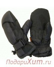 Варежки пуховые черные -- Варежки, перчатки фото