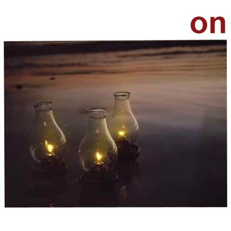 Картина со светодиодами "Берег, лампы" фото