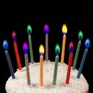 Свечи для торта с разноцветным пламенем фото