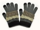 Дизайнерские перчатки для iPhone и других сенсорных устройств с митенками, цвет серый фото