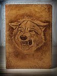 БЕЛЫЙ ЯСЕНЬ Обложка для паспорта кожаная Волк