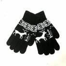 Дизайнерские перчатки для сенсорных экранов, черно-белые с оленями фото