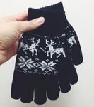 Перчатки сенсорные iGloves с оленями фото 2