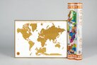 Стиральная карта мира Премиум в шестигранном тубусе, А2, 59х42 см фото