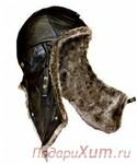 Шлем летный 30-х г. овчина серая / кожа черная XXL (64) фото