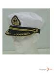 Капитанка белая Адмиралка c вышивкой на козырьке