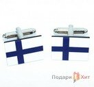 Запонки-флаги Финляндия