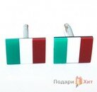 Запонки-флаги Италия
