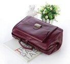 Женская сумка-портфель "Ретро" (фиолетовая) фото