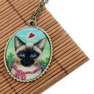 Медальон "Влюбленная кошка" фото