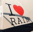 Зонт прозрачный с надписью "I love rain" фото 2