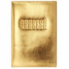 Обложка для паспорта "Золотой человек" (кожа)