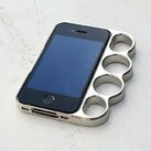 Чехол-кастет для iPhone 5 (Bang Case for iPhone) натуральный алюминиевый цвет фото