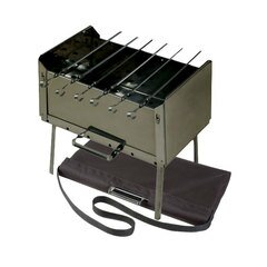 Мангал-дипломат + 6 шампуров 390 мм, (410x280x210, сталь 1,5 мм) в сумке фото