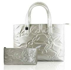 Женская сумка для ноутбука + маленькая сумочка "Зайцы" фото