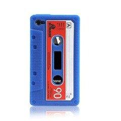 Чехол для iPhone4 "Кассета" (синяя) фото