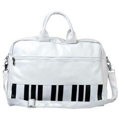 Сумка горизонтальная "Пианино винил" (белая) фото