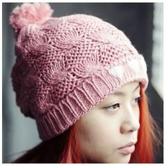 Шапка "Heart" розовая фото