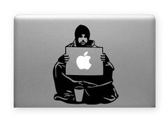 Наклейка на Макбук Попрошайка фото