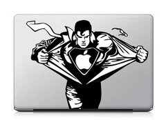 Наклейка на Макбук Супермен фото Наклейка на Макбук Супермен фото