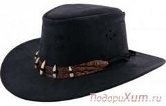 Шляпа Kakadu "Крокодил Данди" черная кожа с зубами фото Шляпа Kakadu "Крокодил Данди" черная кожа с зубами фото