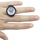 Часы-кольцо Diamond черные фото