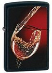ZIPPO Зажигалка Glass of Wine, Black Matte модель 28179