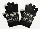 Дизайнерские перчатки для iPhone и других сенсорных устройств с митенками, цвет черный фото