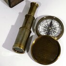 Набор Адмиральский (компас с подзорной трубой в кожаном чехле) фото