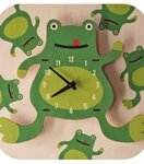 Настенные детские 3D-часы Лягушка фото