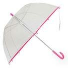 Зонт прозрачный (розовая окантовка)