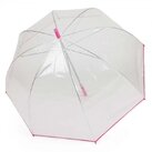 Зонт прозрачный (розовая окантовка) фото 0