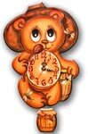 Часы настенные с маятником Медведь фото