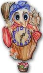 Часы настенные с маятником Баба-Яга фото