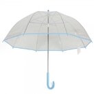 Зонт прозрачный (голубая окантовка)